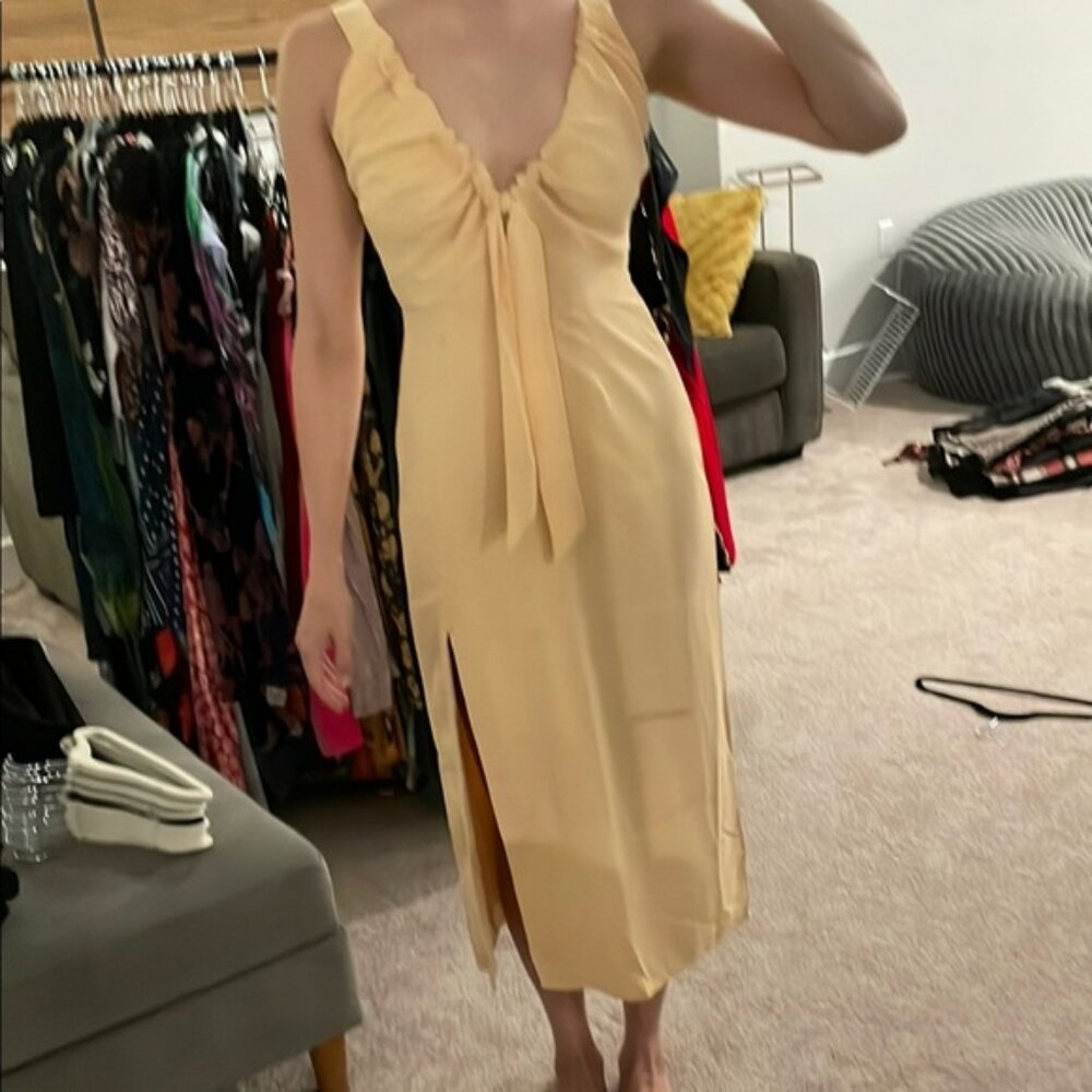 Abercrombie & Fitch Peach Midi Dress